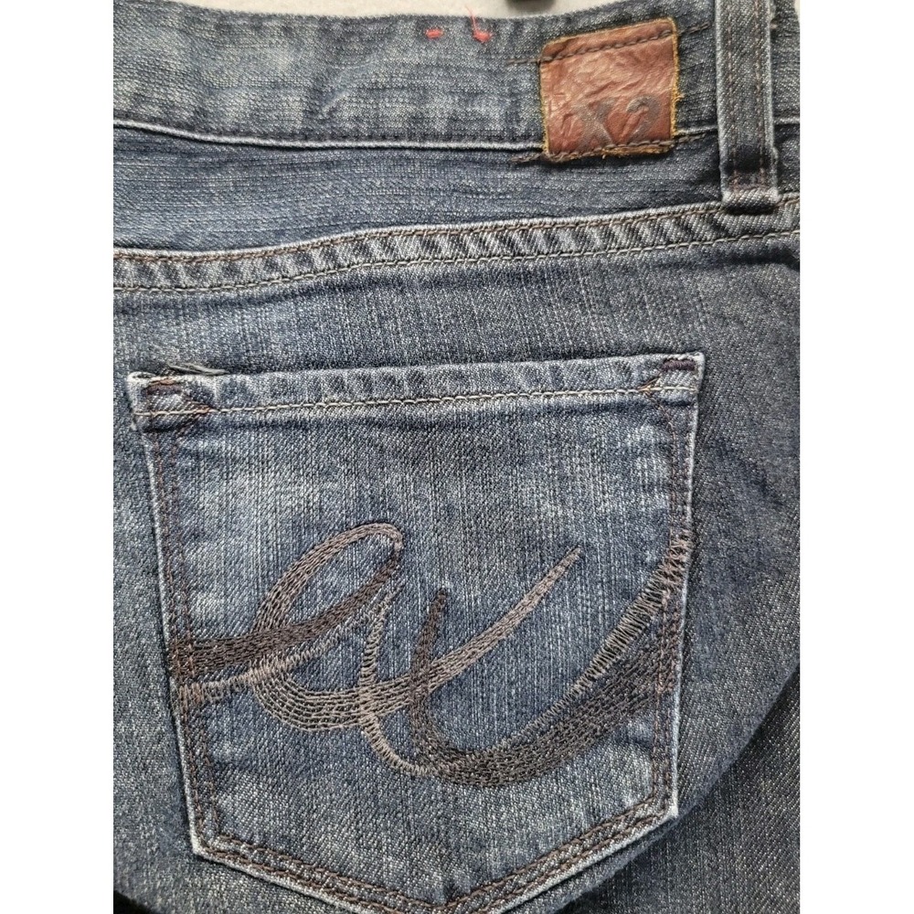 X2 Women’s Boot Cut Jeans in Medium Blue with Dark Stitching - Picture 3 of 10